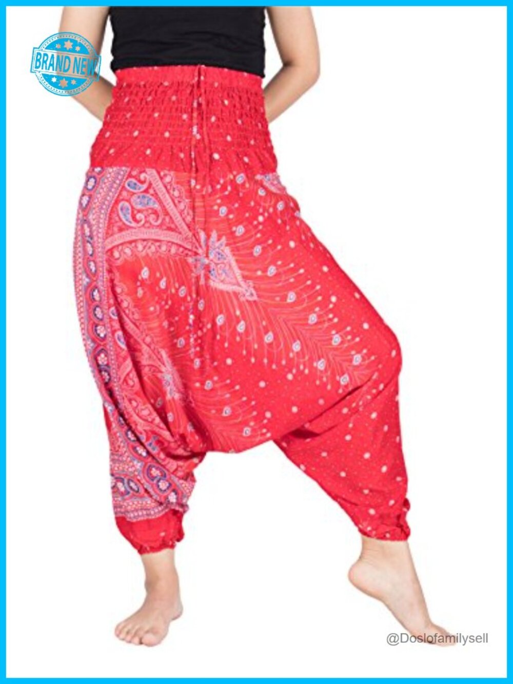 LOFBAZ Yoga Harem Pants Rayon Loose Fit Wide Leg